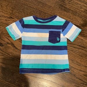 2T striped shirt sleeve shirt (us polo)
